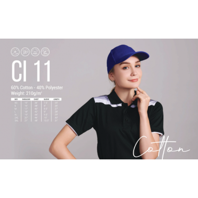 [Cotton Interlock] Cotton Interlock Polo - CI11